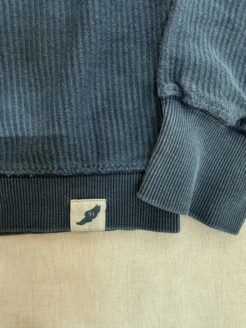 NASA Blue Cropped Crewneck Sweatshirt Size L EUC